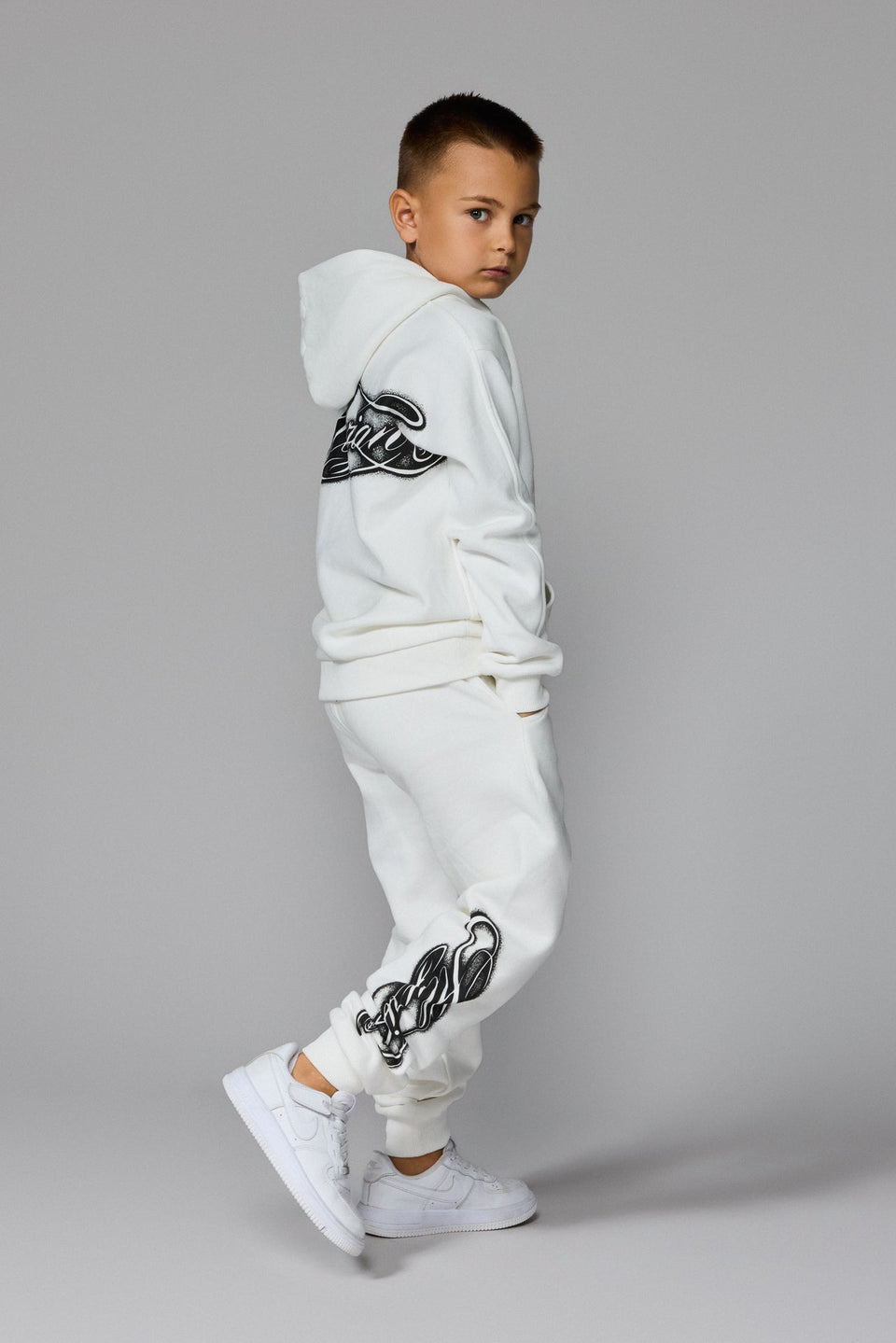 Kids' Illyrian Ink Joggers - White