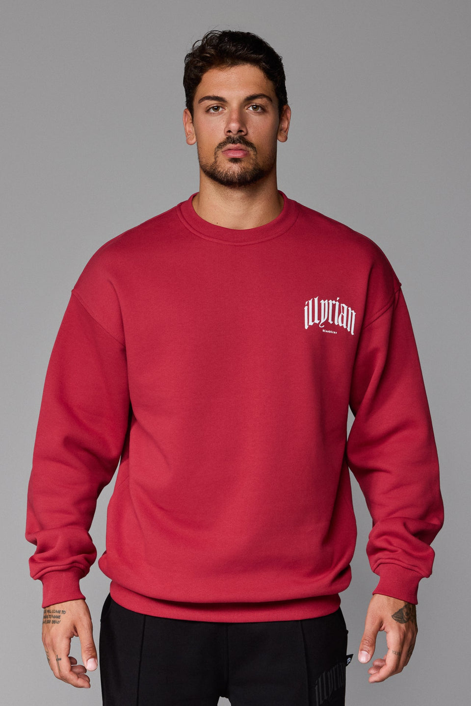 Illyrian Chest Logo Sweater - Red