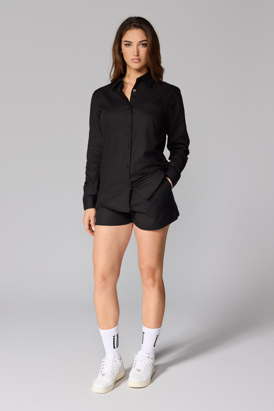 Women's S26 Linen Shorts - Black