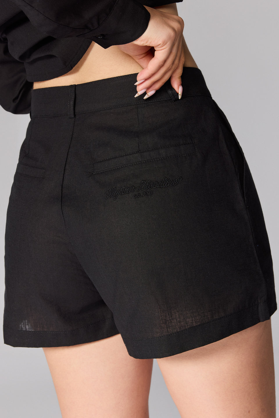 Women's S26 Linen Shorts - Black