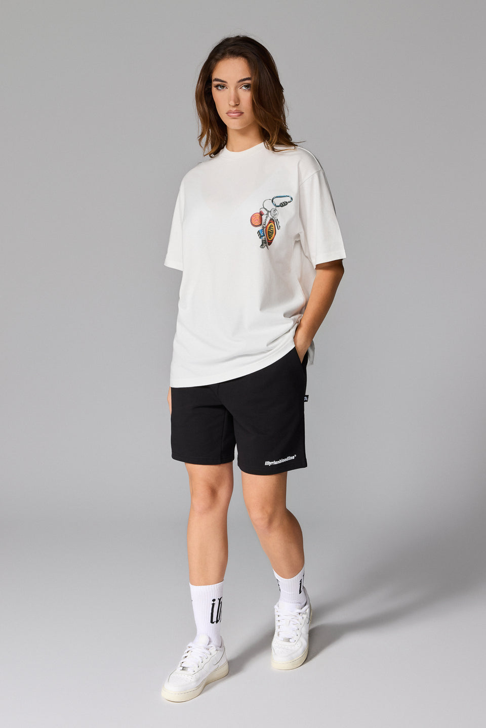 Illyrian Keychain T-shirt Front - White