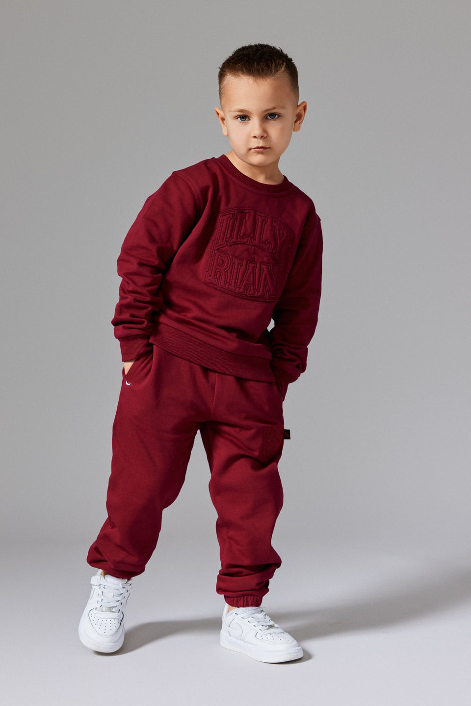 Illyrian Patch Kids Sweater - Burgundy