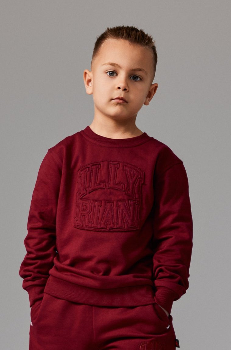 Illyrian Patch Kids Sweater - Burgundy