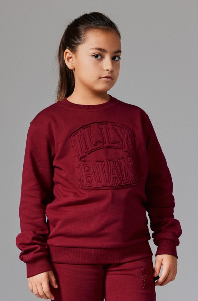 Illyrian Patch Kids Sweater - Burgundy