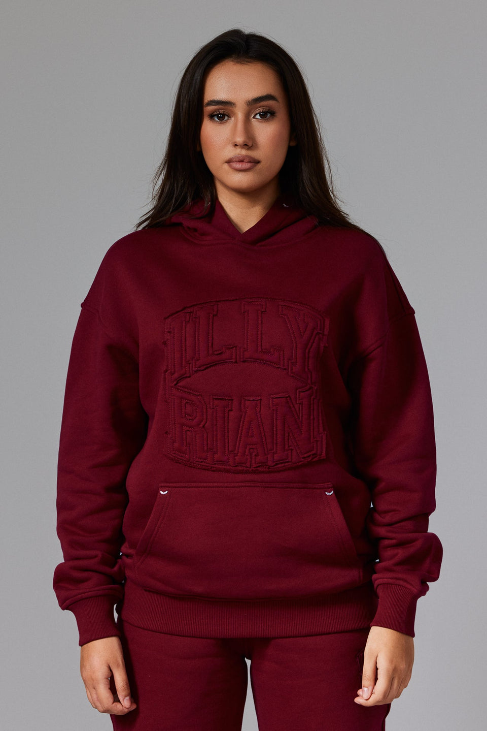 Illyrian Patch Hoodie - Burgundy