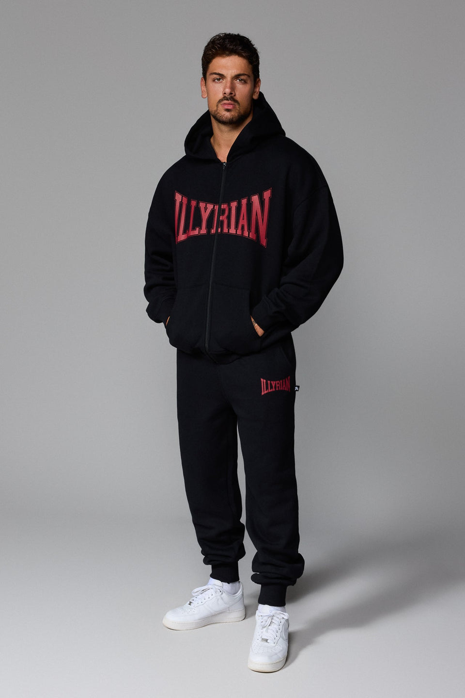 Illyrian AW26 Zipped Hoodie - Black