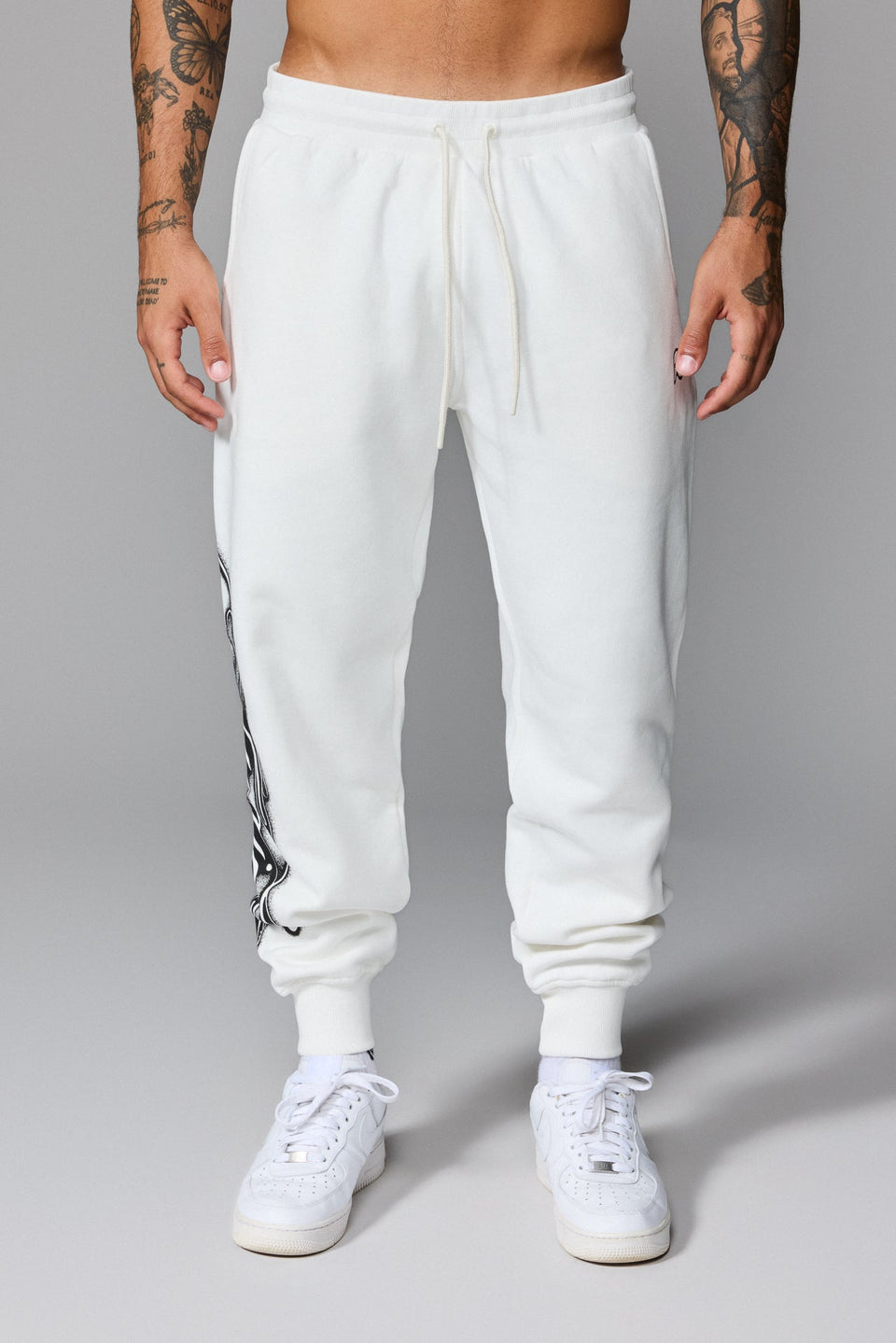 Illyrian Ink Joggers - White