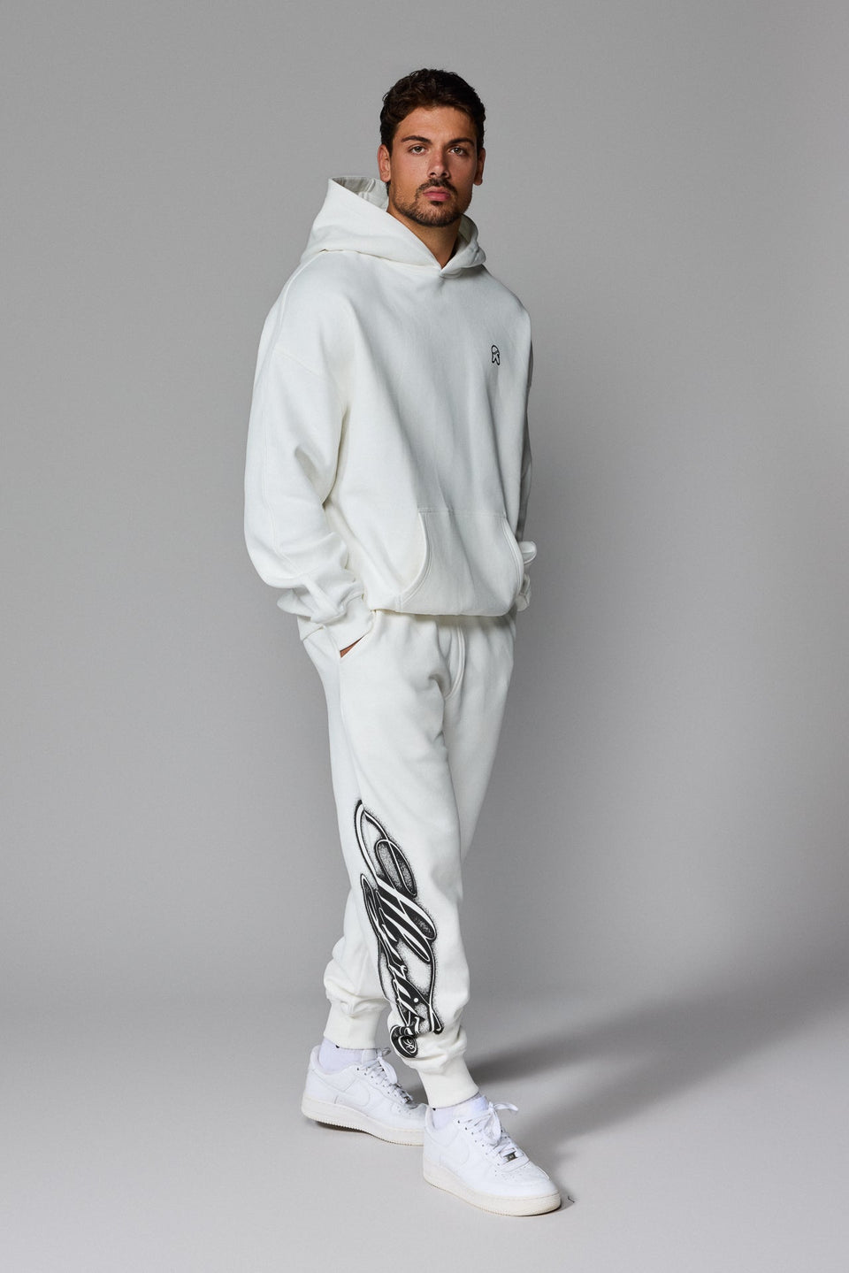 Illyrian Ink Joggers - White