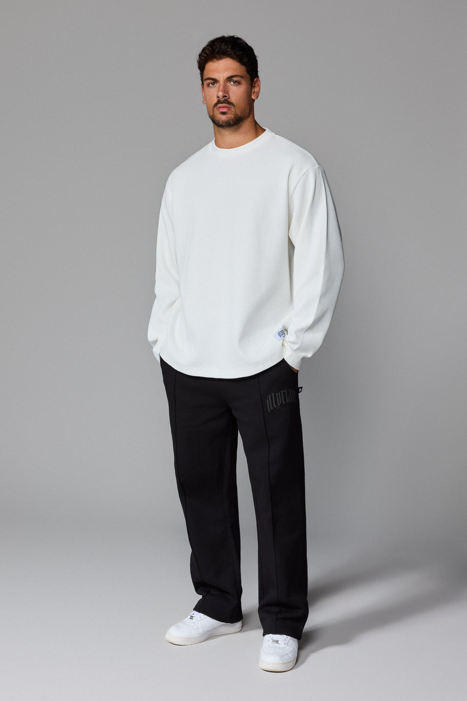 Illyrian Waffle Long Sleeve - White