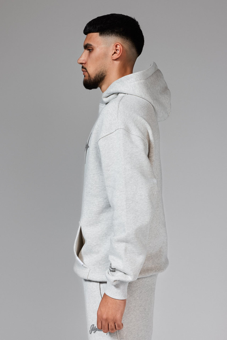 Yll I Ri Hoodie - Grey Melange