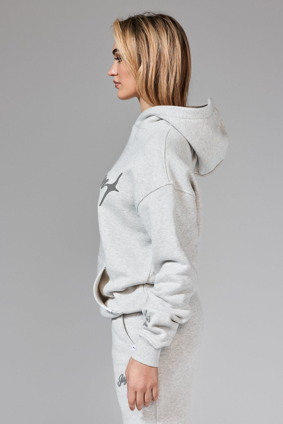 Yll I Ri Hoodie - Grey Melange