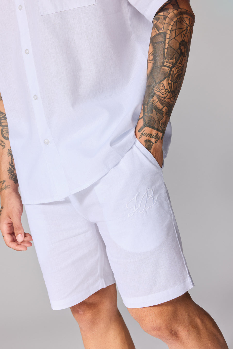 Men’s S26 Linen Shorts - White