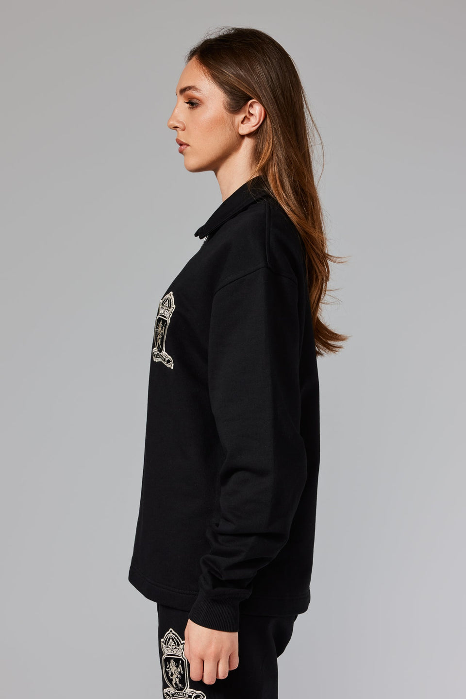 Dardania Half-Zip Sweater - Black