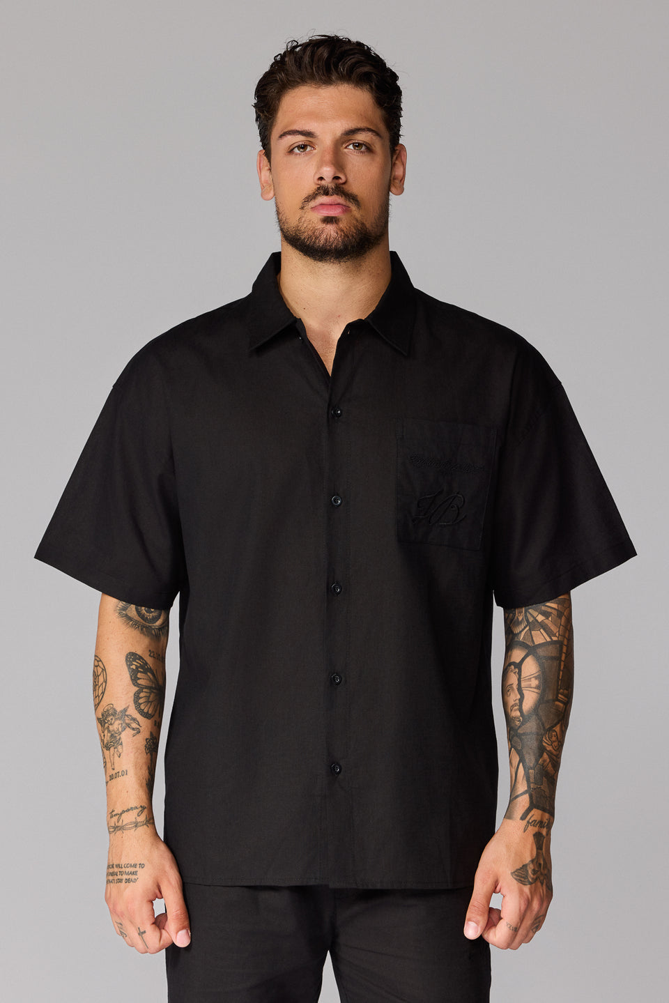Men’s S26 Linen Shirt - Black