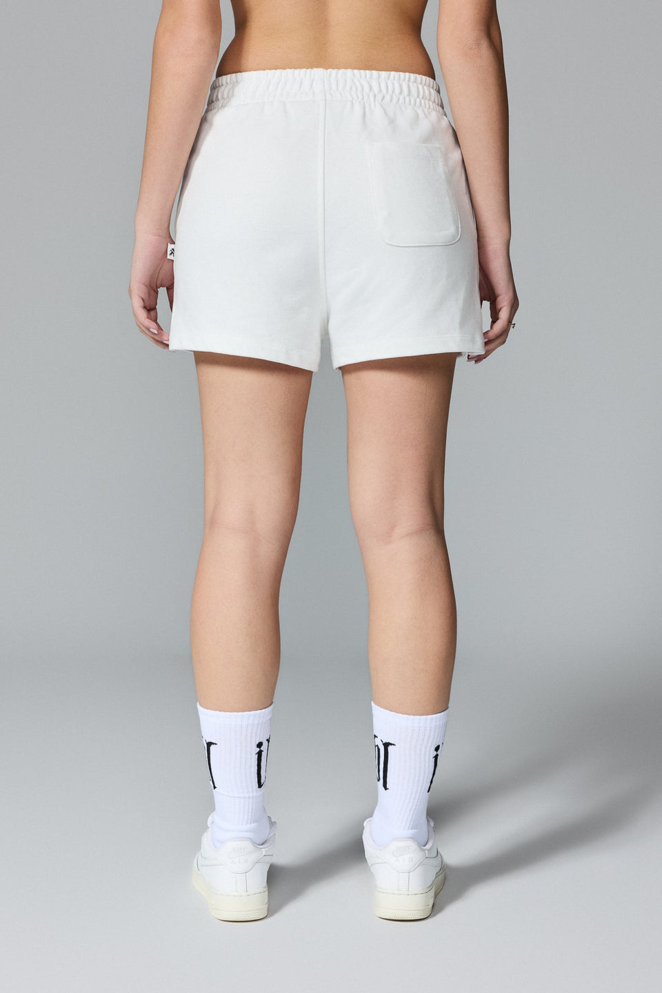 Women's SS26 Mid Waist White Shorts