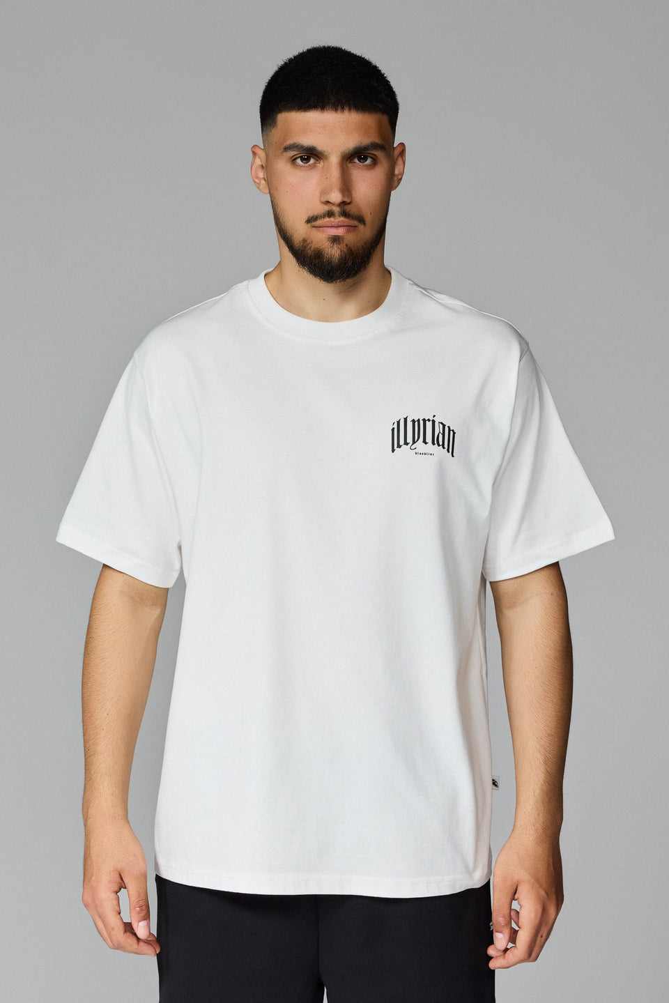 Illyrian Printed Chest Logo Tee - White