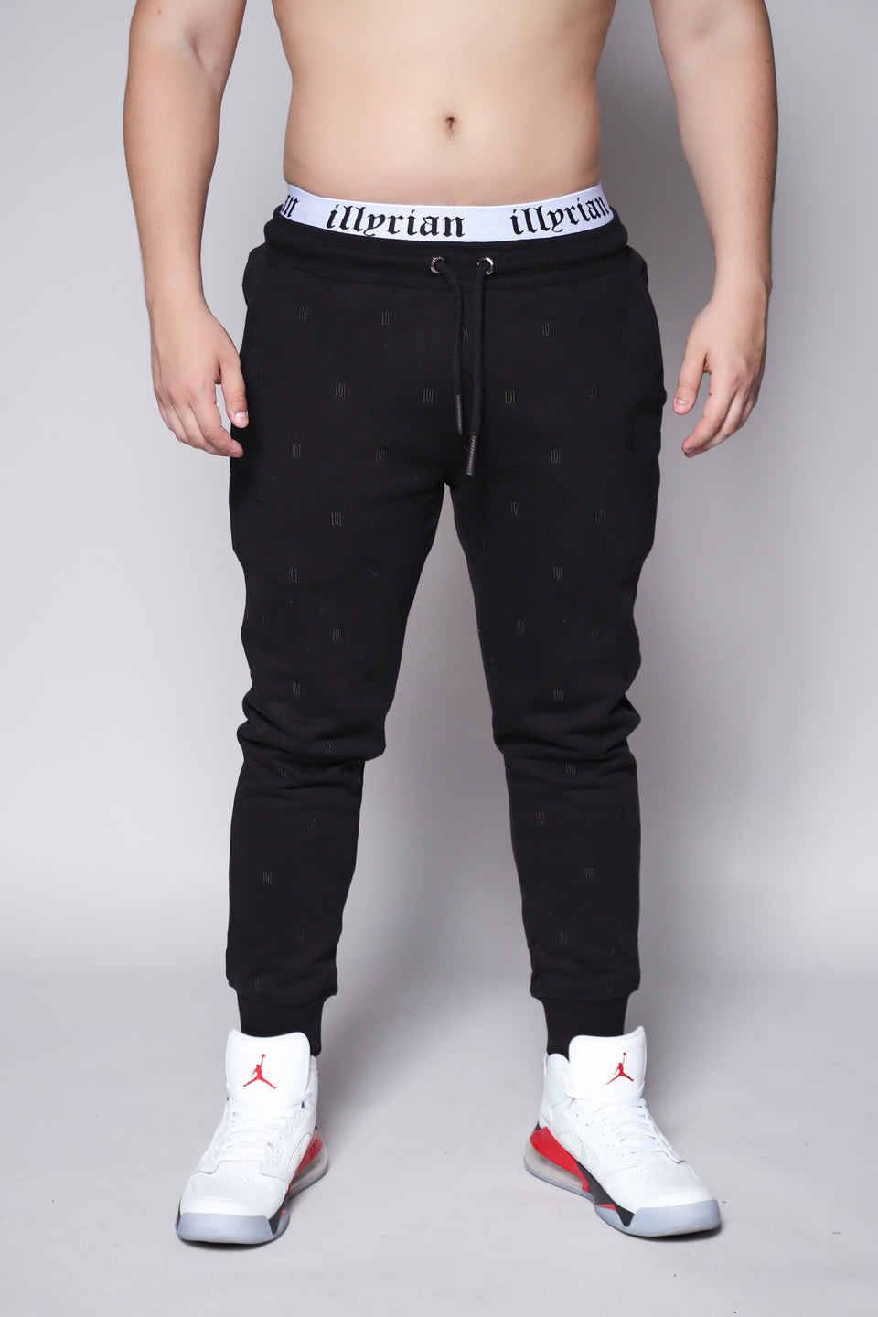 Detailed IBL Joggers - Black