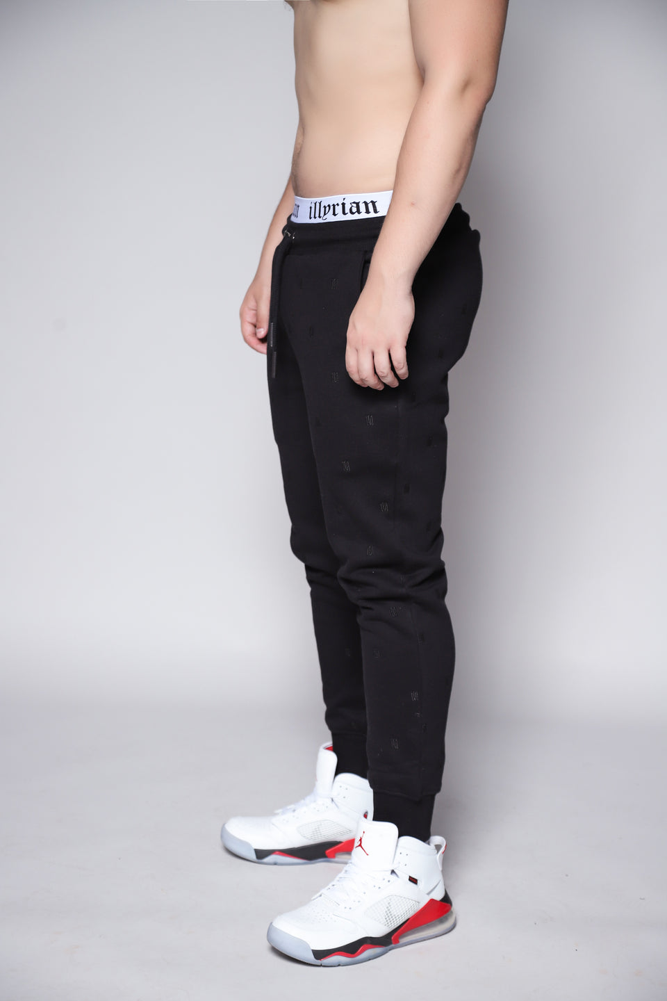 Detailed IBL Joggers - Black