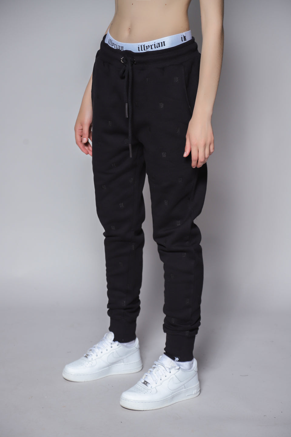 Detailed IBL Joggers - Black