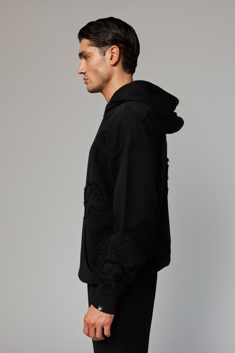 Helmet Patch Hoodie - Black