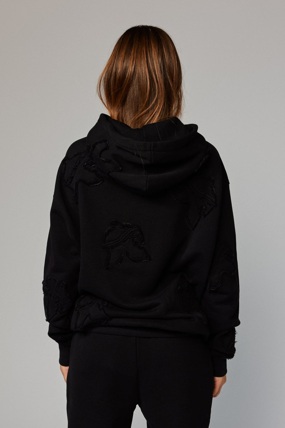 Helmet Patch Hoodie - Black