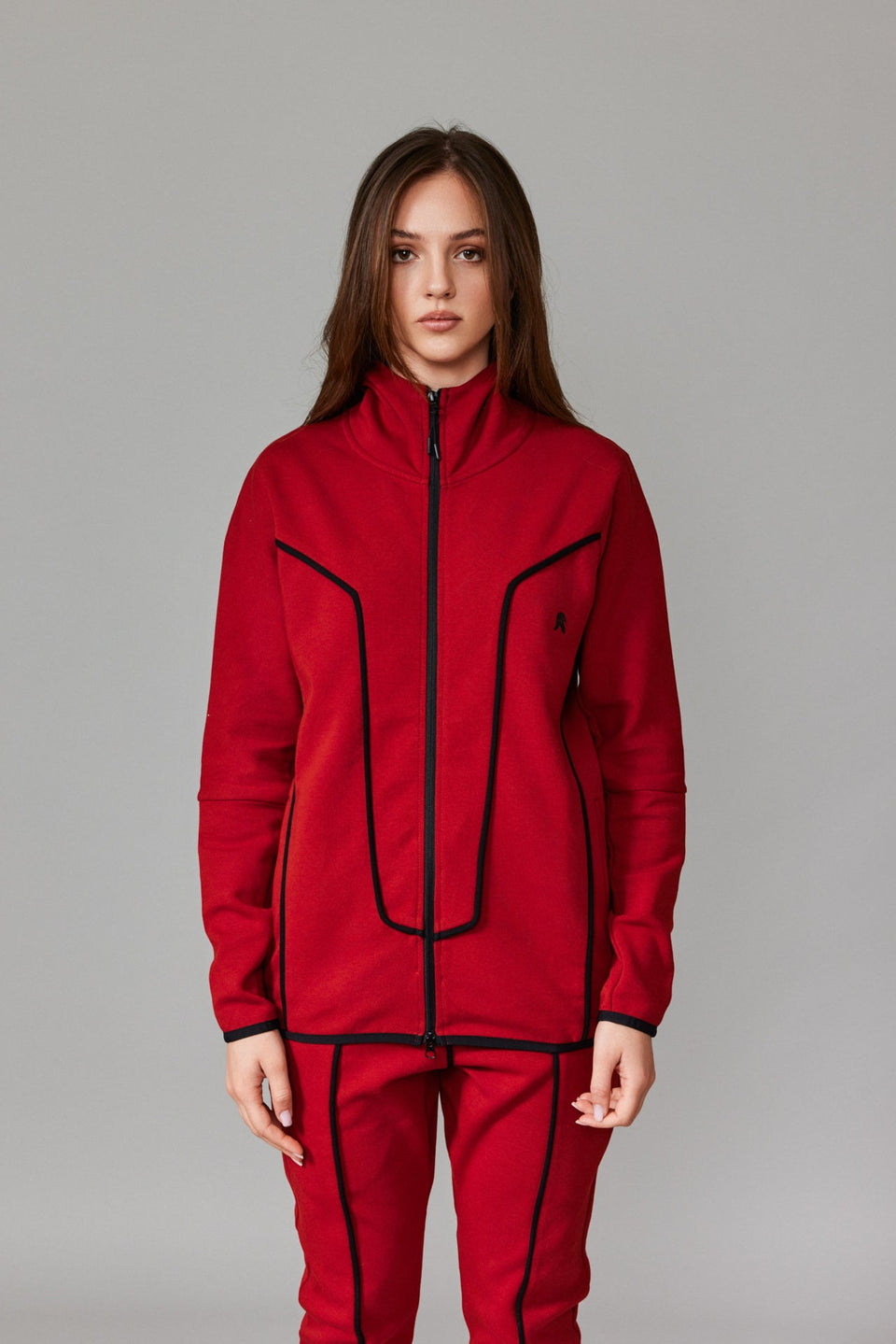 Folk Zipped Jacket - Red