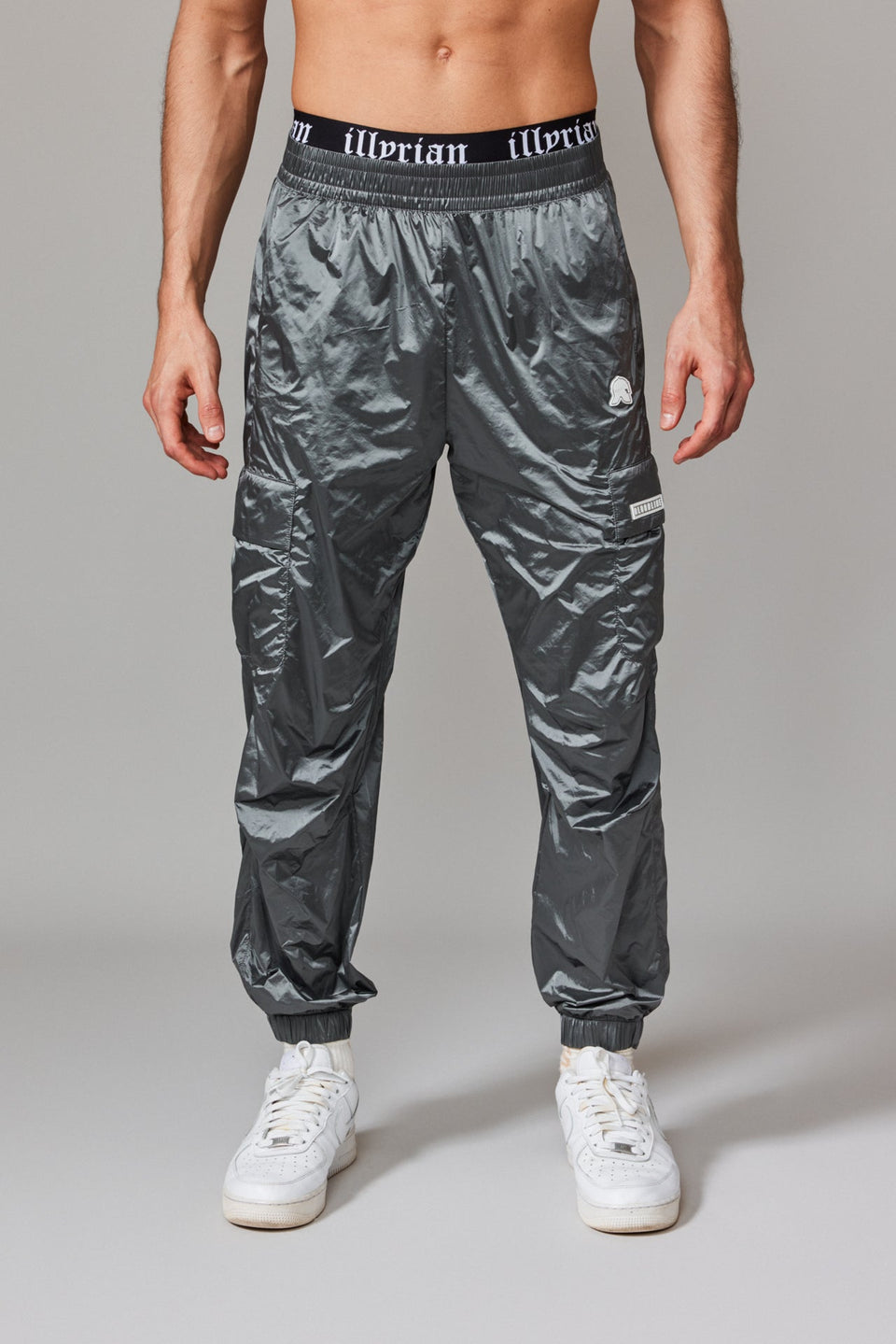 Men Windbreaker Joggers - Silver