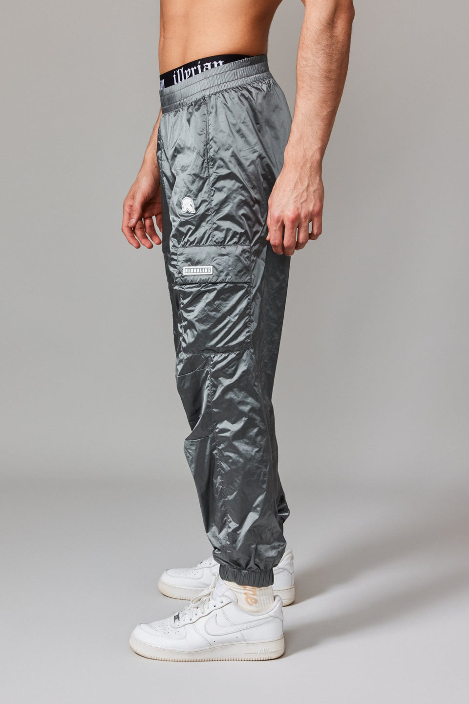 Men Windbreaker Joggers - Silver