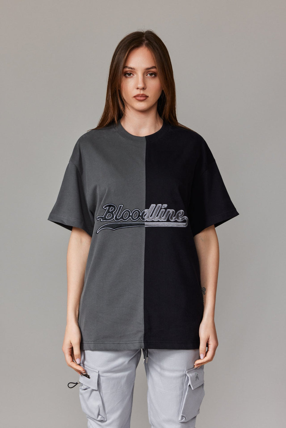 Baseball T-shirt - Black / Grey