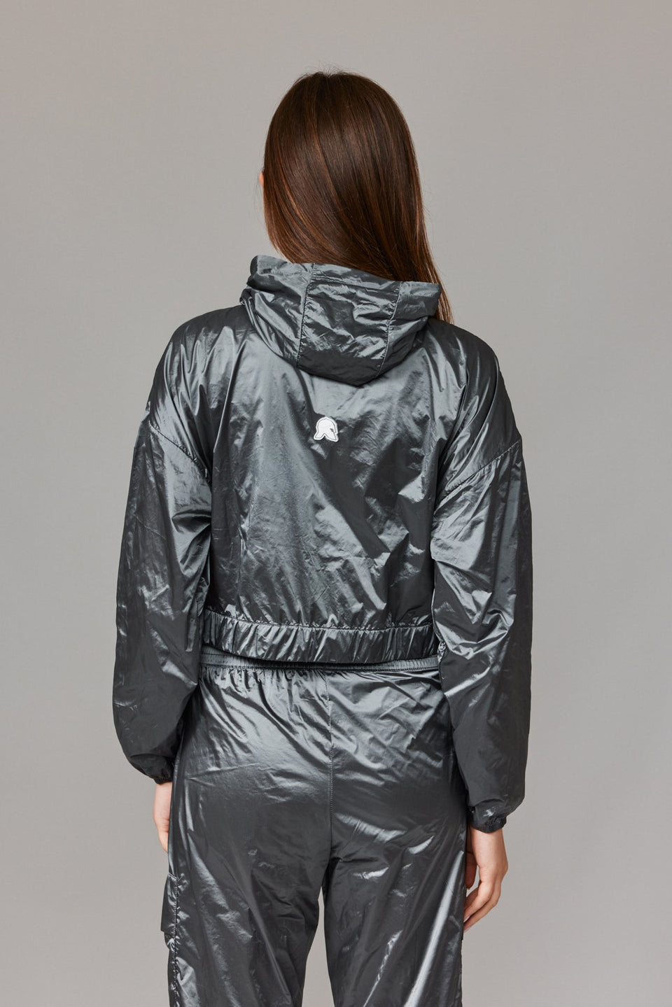 Women Windbreaker Jacket - Silver