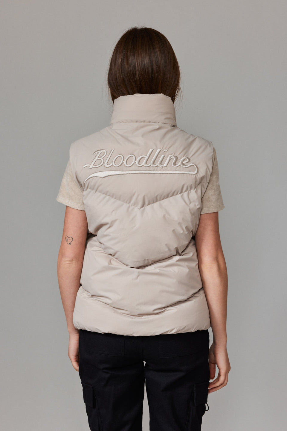 Bloodline Zipped Vest - Stone