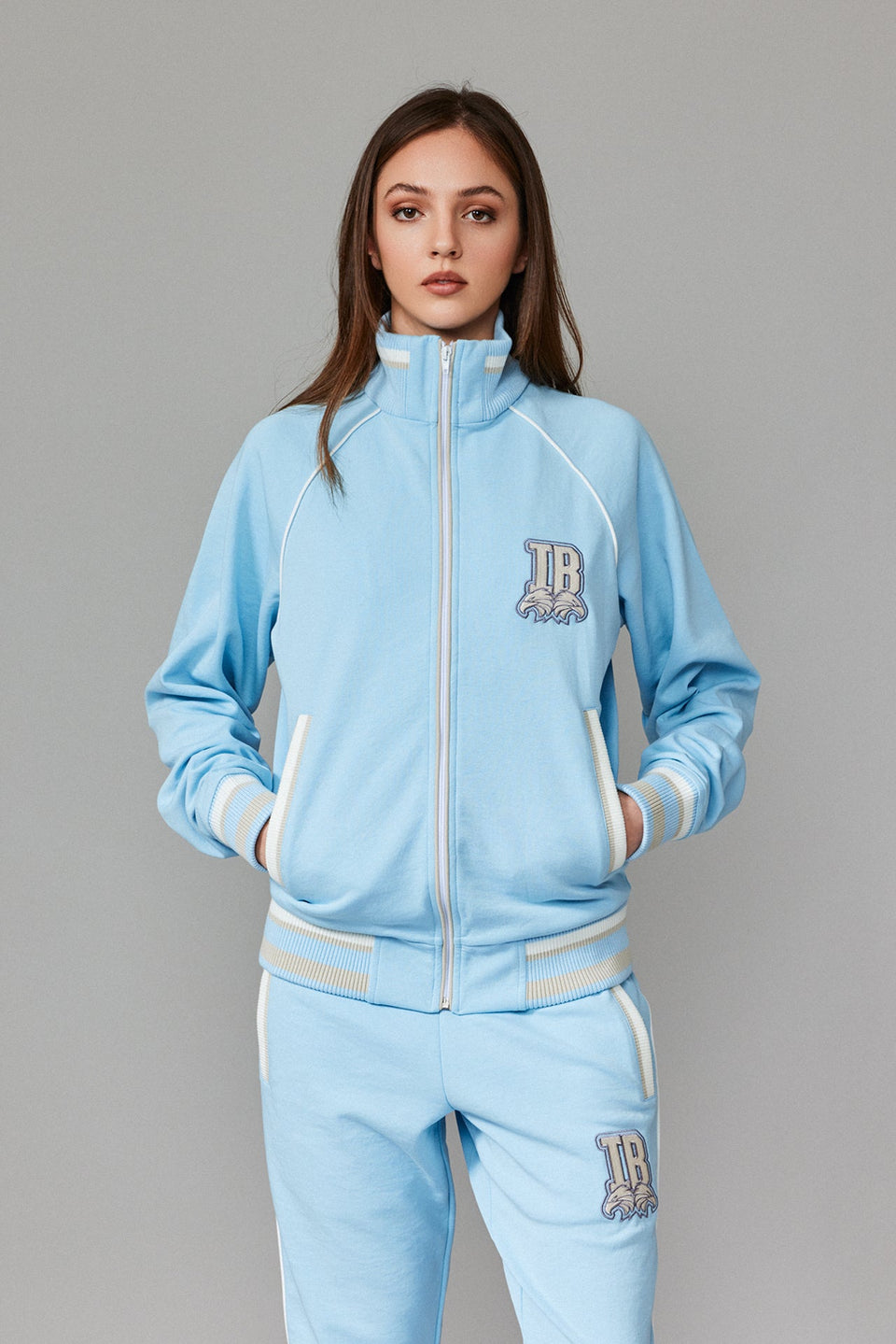 IB Zipped Jacket - Baby Blue